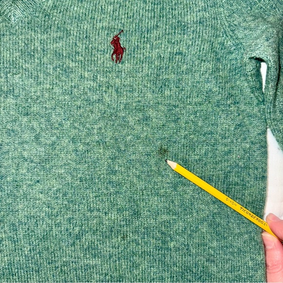 Ralph Lauren Green V-Neck Sweater - Picture 5 of 10
